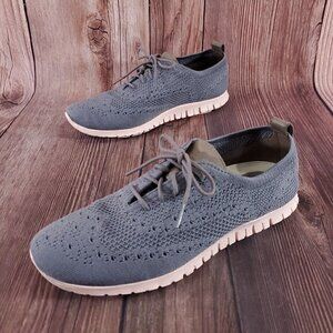 Cole Haan Womens 8.5 B Zerogrand Grand OS Gray Knit Oxford Wingtip Shoes W06727